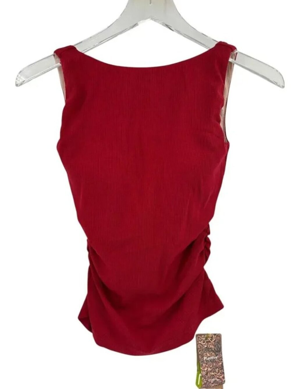 NWT OGL Plantive® Elastic Open Back Bra Tank Dusk Retro Red XS - Picture 3 of 16